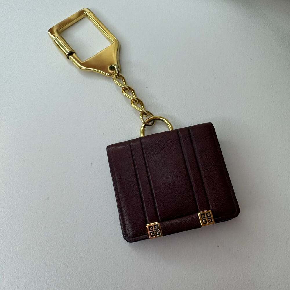 Givenchy Paris Maroquinerie Vintage Leather Briefcase Keychain